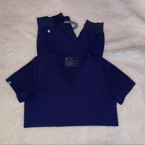 Figs Navy Scrub Set